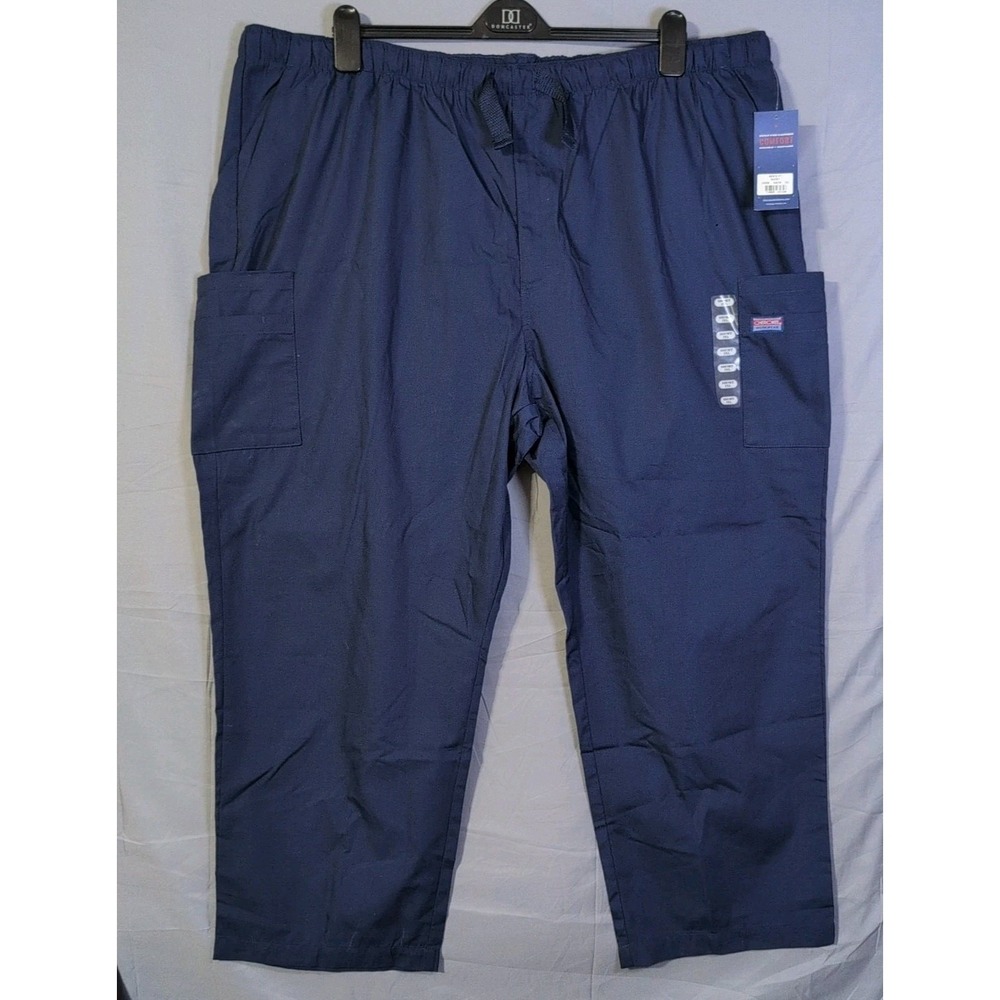 Cherokee Scrub Pant Men's 3X Blue 42x31 Workwear‎ Revolution Straight Leg Jogger